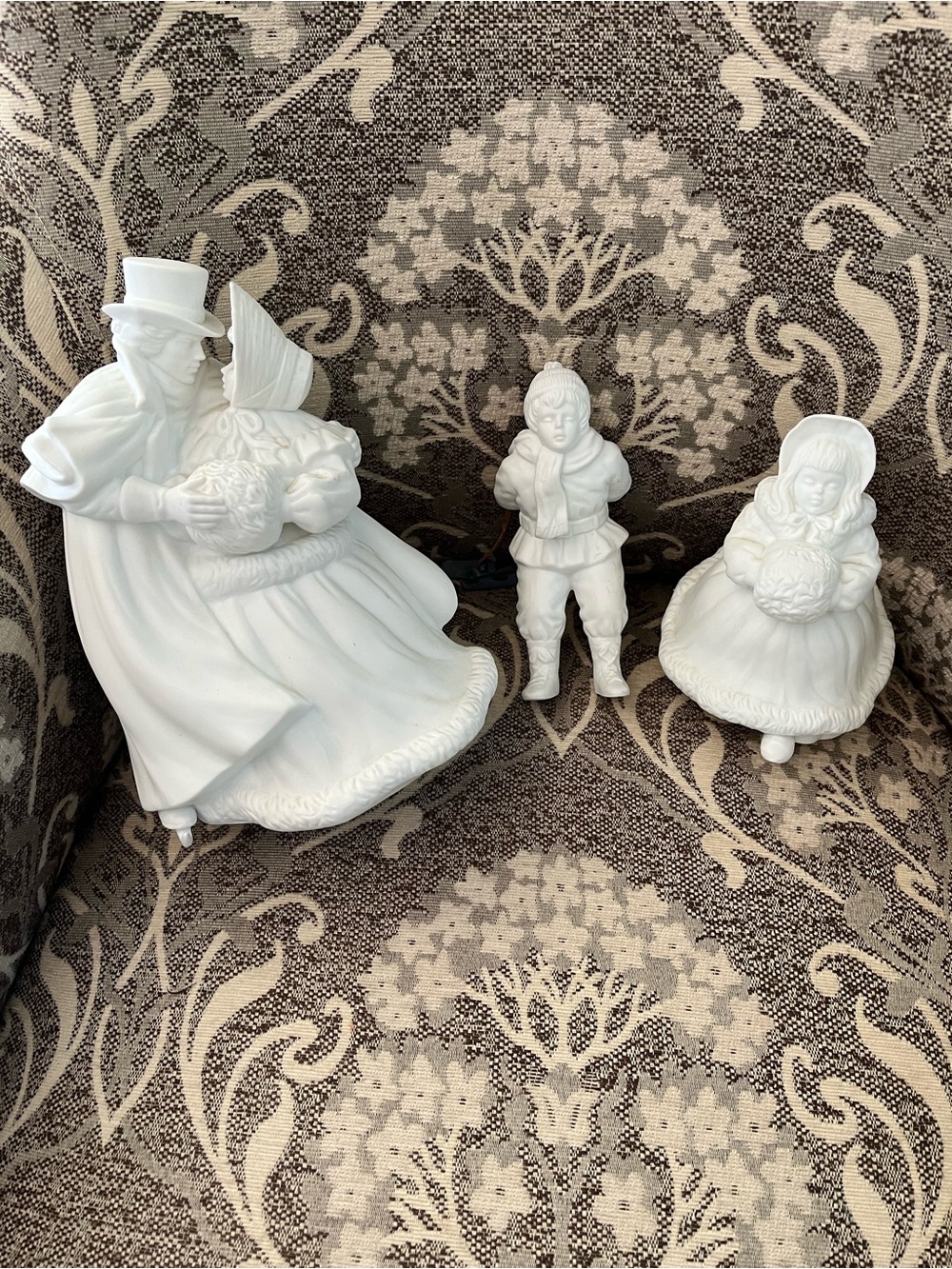 White Ceramic Holiday Figurine Set - Dept. 56